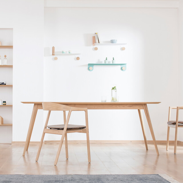 Gazzda Stafa table houten eettafel whitewash 180 x 90 cm 2028668 large