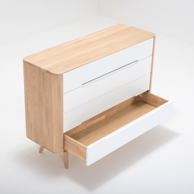 Gazzda Ena drawer 120 4 drawers houten ladekast whitewash 120 x 90 cm 2041994 large