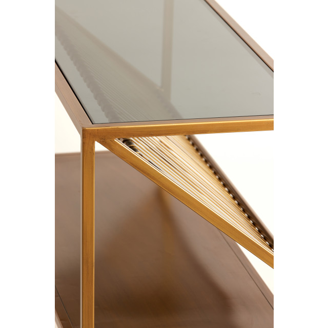 Light & Living side table 120x40x80 cm ezra glas smoke+antiek 2883401 large