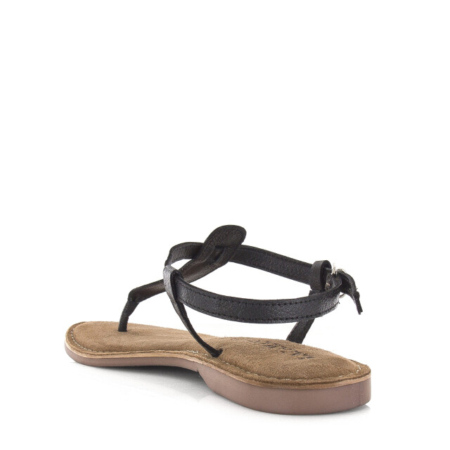 Lazamani T-strap leren teensandalen platte sandalen dames LA75618 large