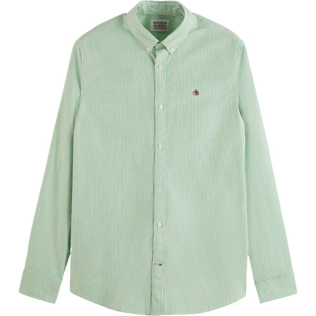 Scotch & Soda Essential oxford stripe seafoam / white stri 175696-7015 large