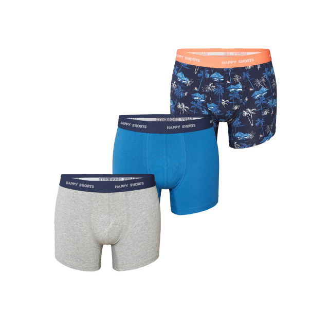 Happy Shorts Heren boxershorts trunks palms 3-pack HS-1058 large