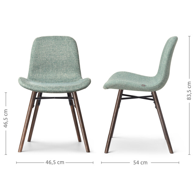 Nolon Nena-fé eetkamerstoel zacht walnoot houten onderstel 2778748 large