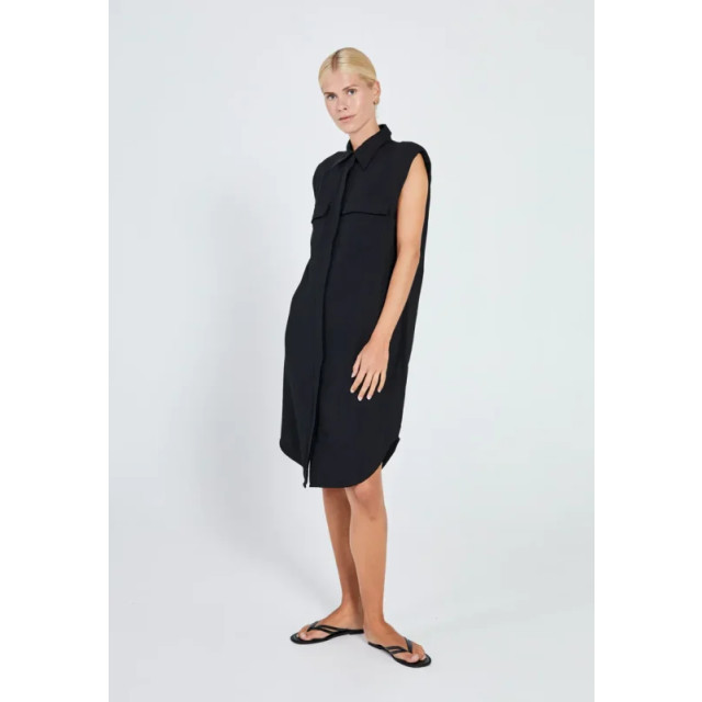 Norr Mara shirt dress black - Mara shirt dress black - NORR large