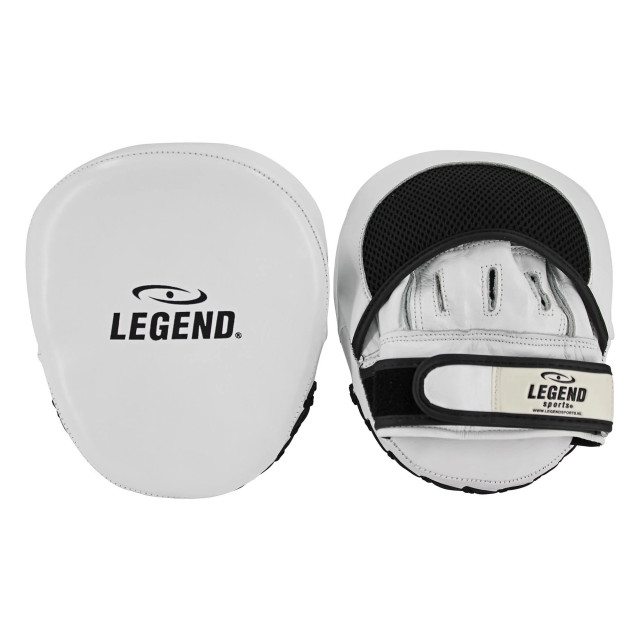 Legend Sports Power impact stootkussens wit/zwart leer hoogste kwaliteit gemaakt van runderleder PFP06ZWWI01 large