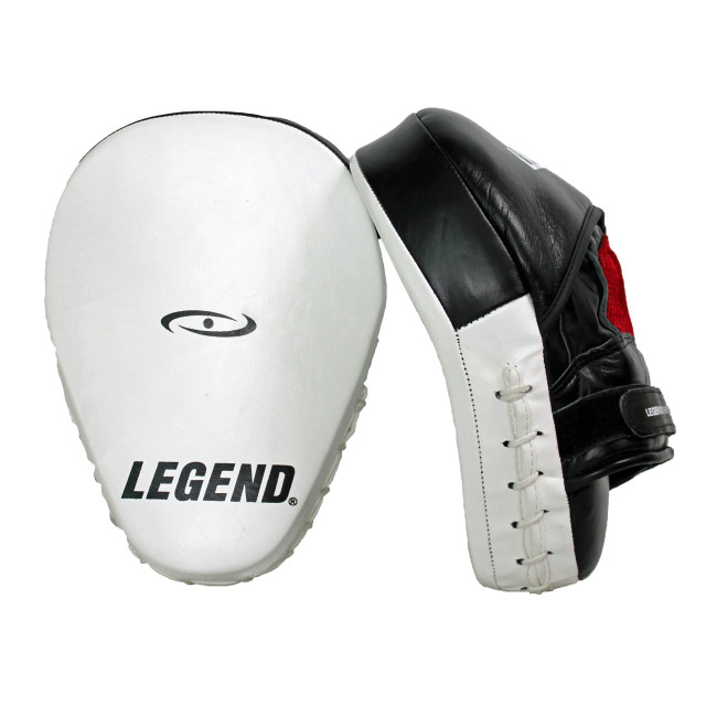 Legend Sports Focus pads stootkussen /zwart leer hoogste kwaliteit gemaakt van runderleder super licht PFP07WT01 large