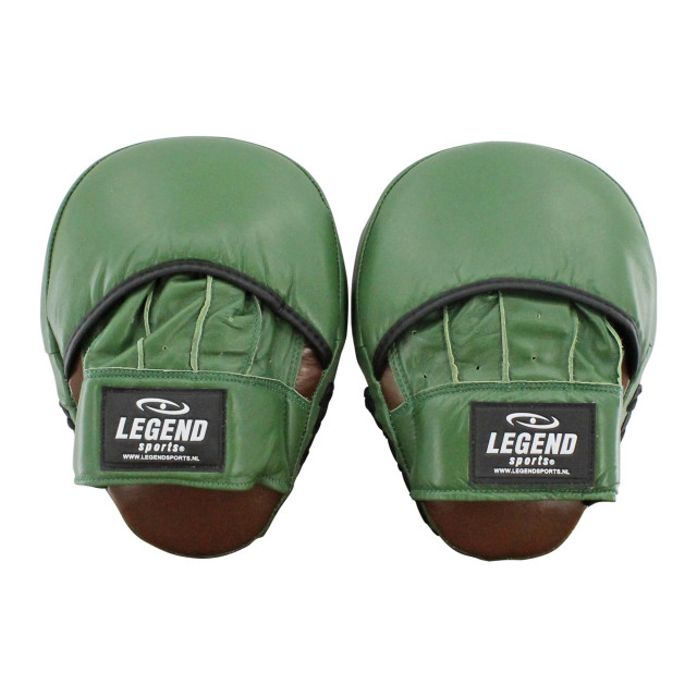 Legend Sports Pro line focus pads stootkussen army/bruin leer gemaakt van runderleder hoogste kwaliteit PFP07AGRBR01 large