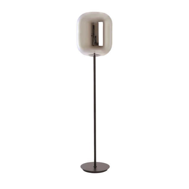 Light & Living vloerlamp Ø35x160 cm julia glas smoke+zwart 2883723 large