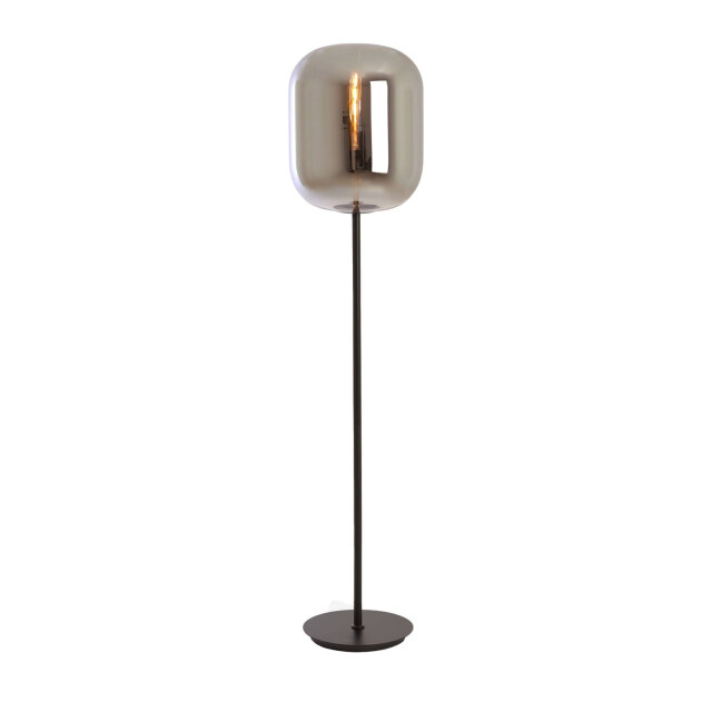 Light & Living vloerlamp Ø35x160 cm julia glas smoke+zwart 2883723 large