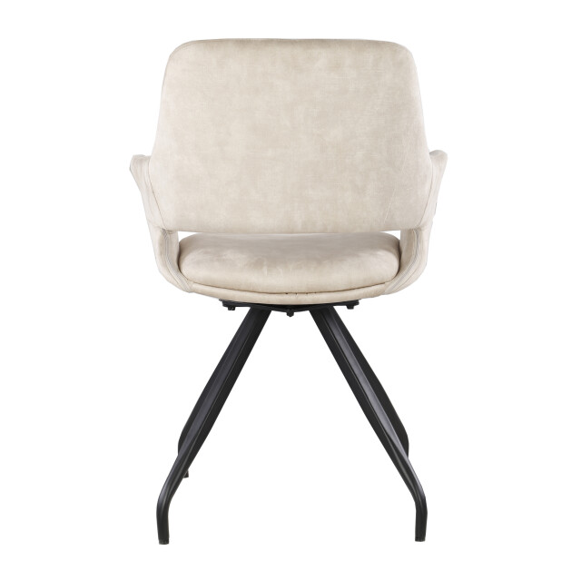 Livingfurn eetkamerstoel capp velvet / gecoat staal 2 stuks 2658021 large