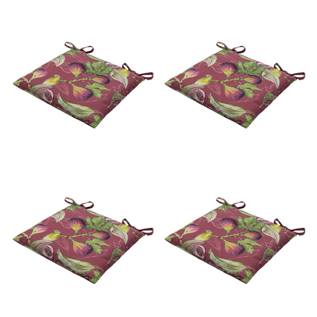 Madison zitkussen jasmijn bordeaux 46x46 - 4 stuks 2911268 large