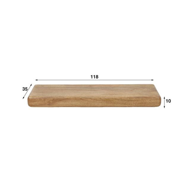 Hoyz wandplank sleek 118cm massief mango zandkleur 2911439 large