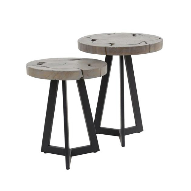 Hoyz bijzettafel set-2 grey mix - 2846251 large