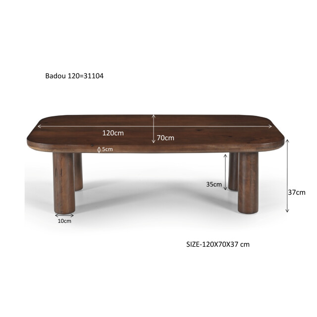 Livingfurn salontafel badou 120cm mangohout 2834833 large