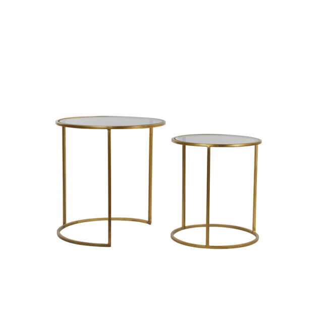 Light & Living bijzettafel duarte Ø50x52cm - set van 2 2910244 large