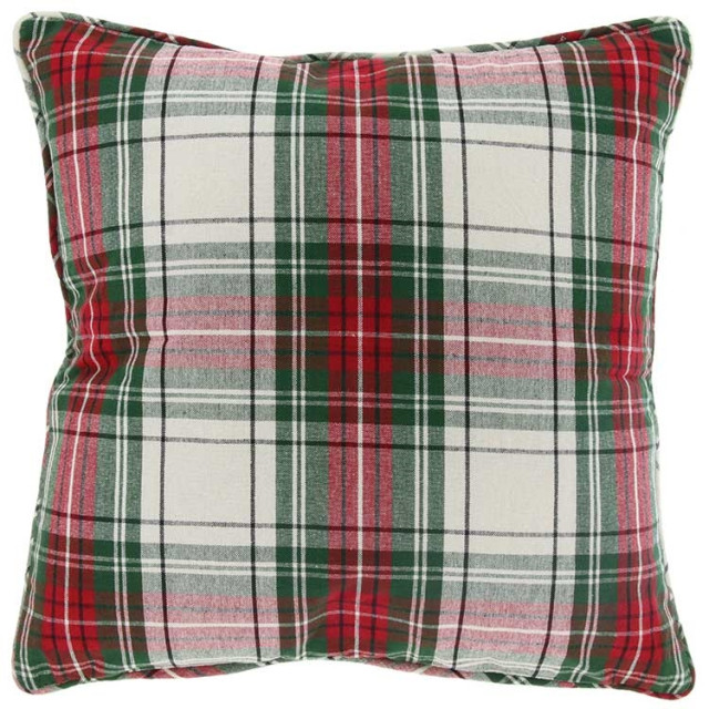 Unique Living kerst tartan kussen 45x45cm - 2658252 large