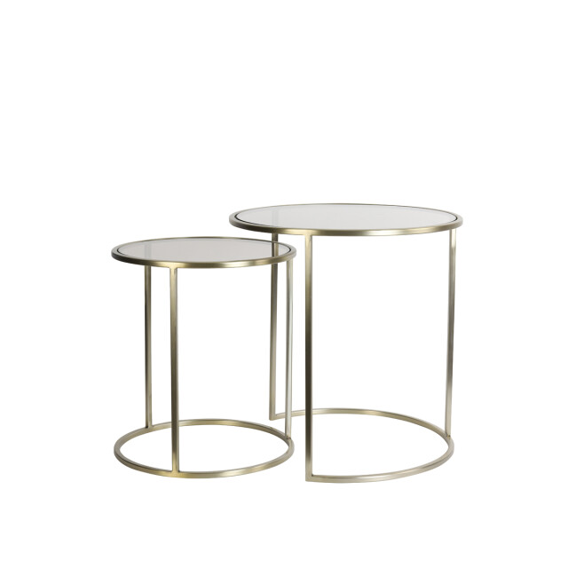 Light & Living bijzettafel duarte Ø50x52cm - set van 2 2910246 large