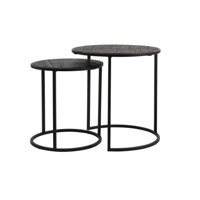 Light & Living bijzettafel doba Ø50x52cm - set van 2 2910296 large