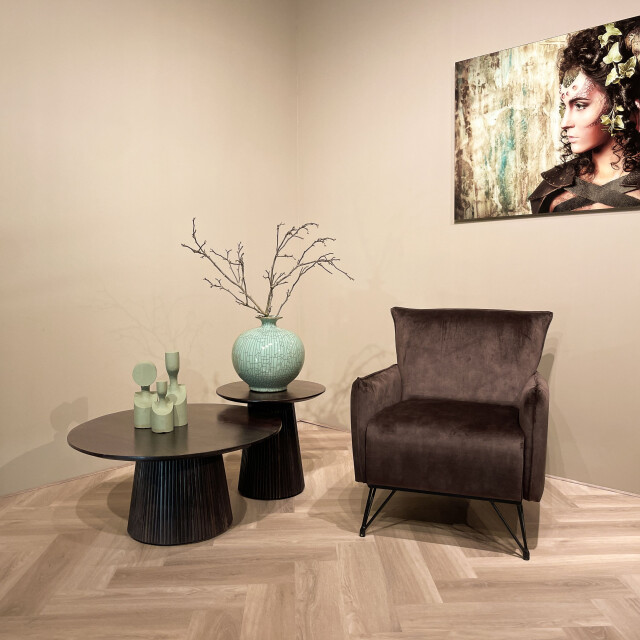 Livingfurn fauteuils noah torre 5 stof / gecoat staal 2658002 large