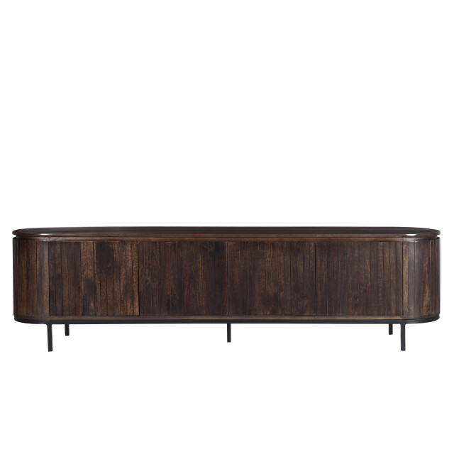 Livingfurn tv meubel noor walnut 210cm mangohout / gecoat staal 2658014 large