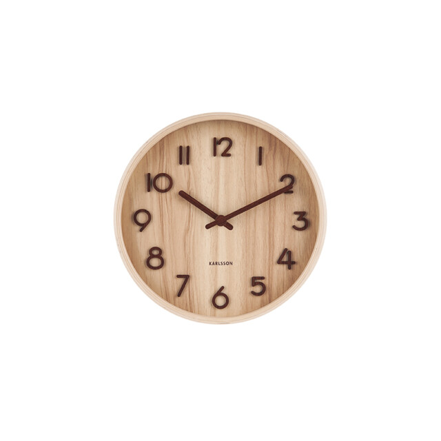 Karlsson wandklok pure small walnoot- Ø22cm 2843767 large