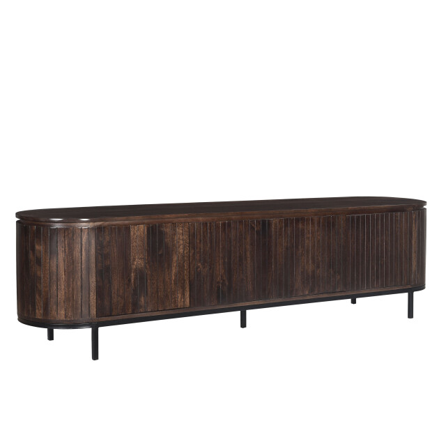 Livingfurn tv meubel noor walnut 210cm mangohout / gecoat staal 2658014 large