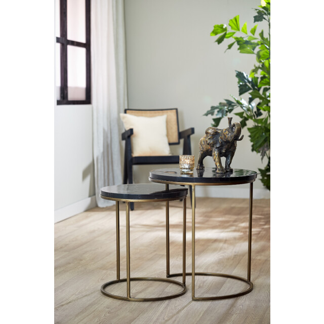 Light & Living bijzettafel sobrina Ø50x52cm - set van 2 2910308 large