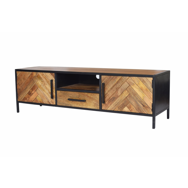 Livingfurn tv meubel brooklyn 150cm mangohout / gecoat staal 2657993 large