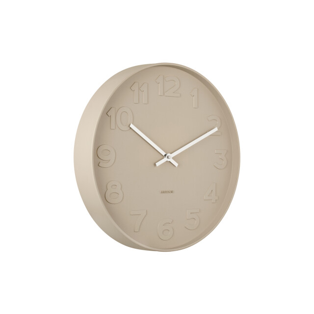 Karlsson wandklok mr. brown numbers zand- Ø37,5cm 2843849 large
