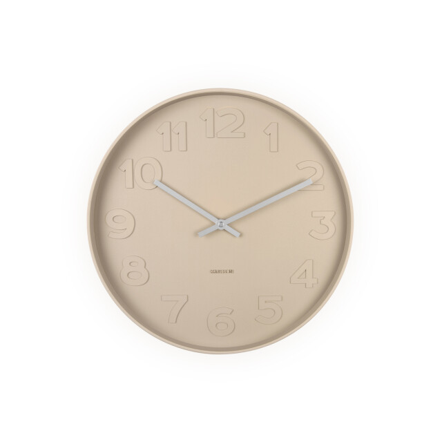 Karlsson wandklok mr. brown numbers zand- Ø37,5cm 2843849 large