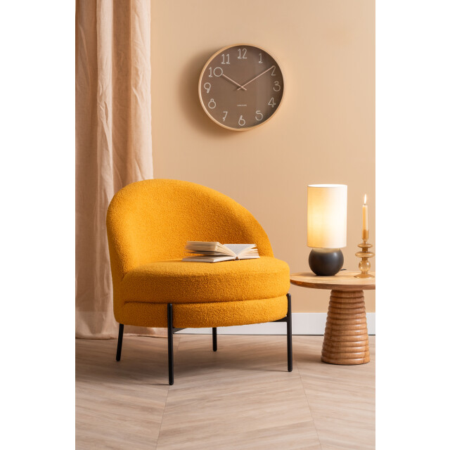 Leitmotiv fauteuil noble teddy curl oker 2845137 large