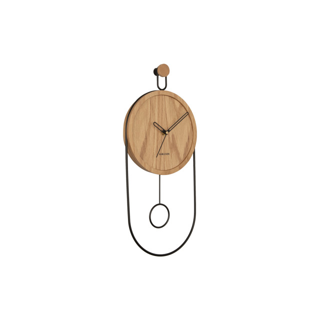 Karlsson wandklok swing pendulum licht hout- Ø20cm 2843895 large