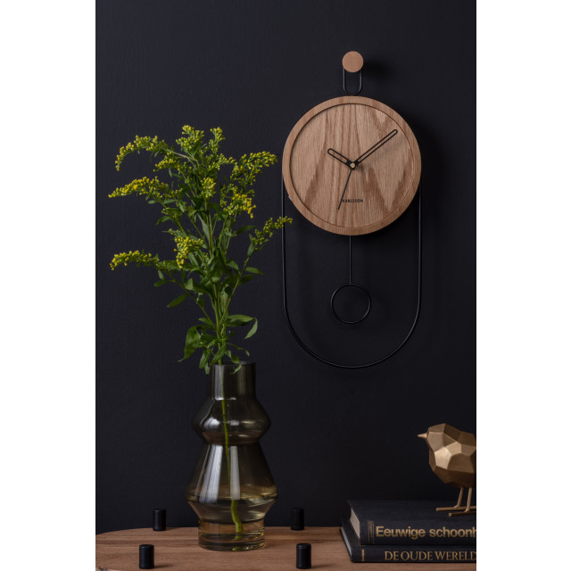 Karlsson wandklok swing pendulum licht hout- Ø20cm 2843895 large