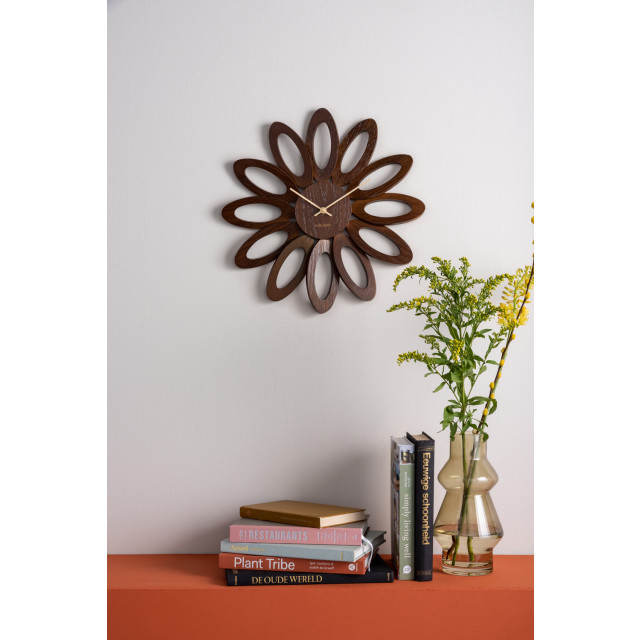 Karlsson wandklok fiore donker hout- Ø40cm 2843892 large