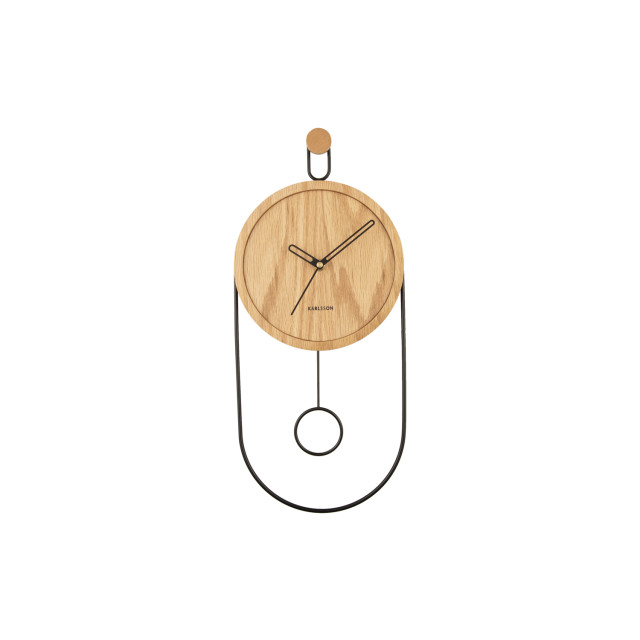 Karlsson wandklok swing pendulum licht hout- Ø20cm 2843895 large