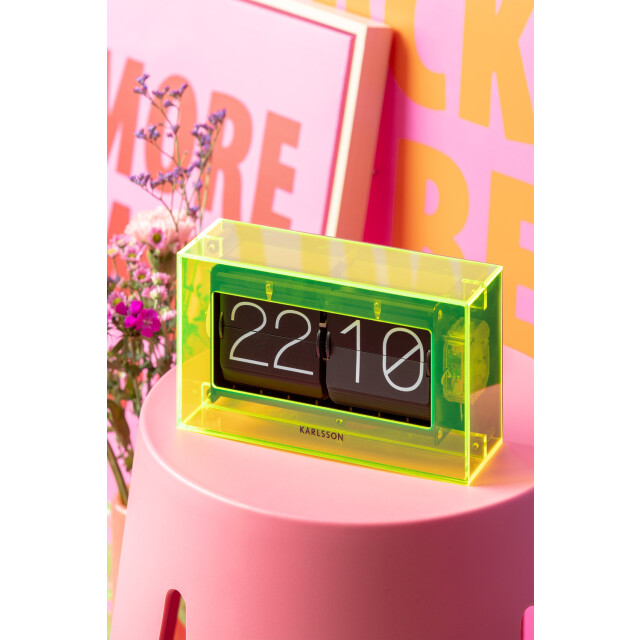 Karlsson tafelklok boxed flip neon 2844057 large