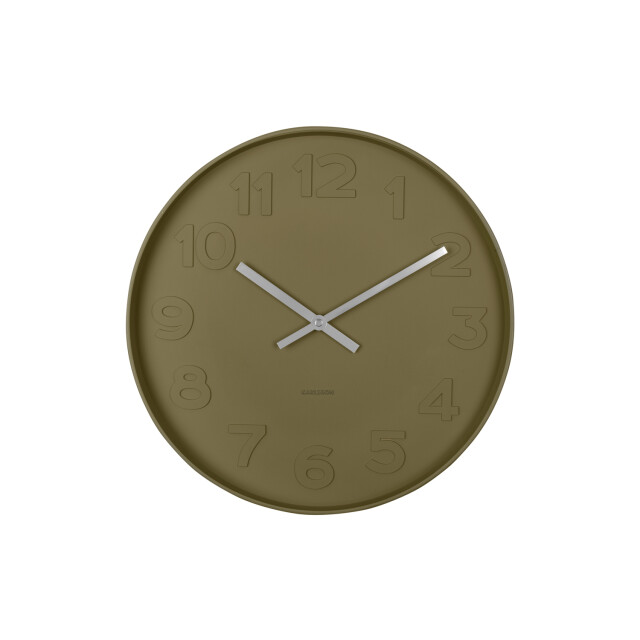 Karlsson wandklok mr. green numbers mos- Ø37,5cm 2843848 large