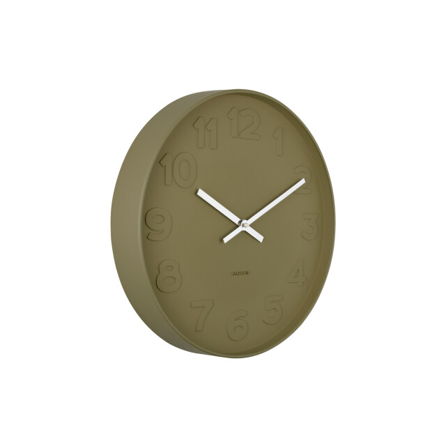 Karlsson wandklok mr. green numbers mos- Ø37,5cm 2843848 large