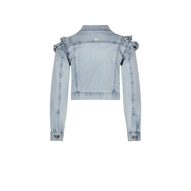 Le Chic Meisjes spijkerjasje ruffels ally licht denim C312-5180-816 large