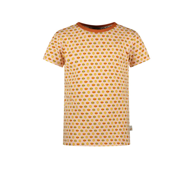 Moodstreet Meisjes t-shirt smiley aop licht M203-5404-252 large