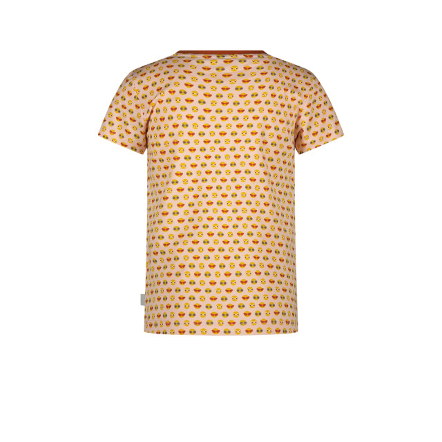 Moodstreet Meisjes t-shirt smiley aop licht M203-5404-252 large