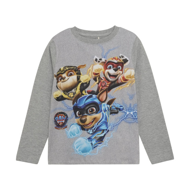 Minymo Jongens shirt paw patrol licht grijze melange 6461-1231 large