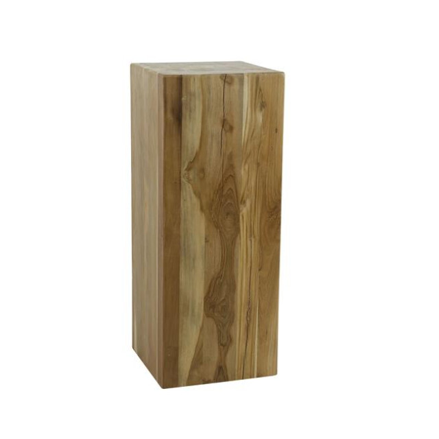Hoyz bloemenzuil bole 85 cm massief gerecycled teakhout 2762967 large
