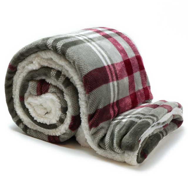 Unique Living | larsson plaid 150x200cm grey/red 2060771 large