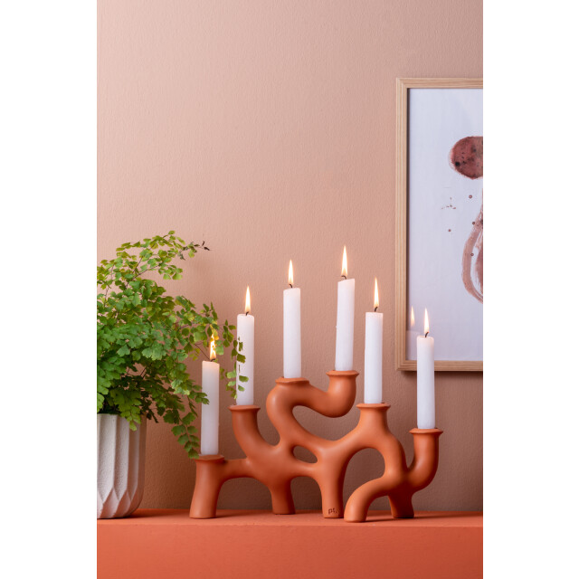 Present Time kandelaar swirls large burned orange 2845379 large