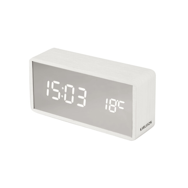 Karlsson wekker silver mirror led - 2843869 large