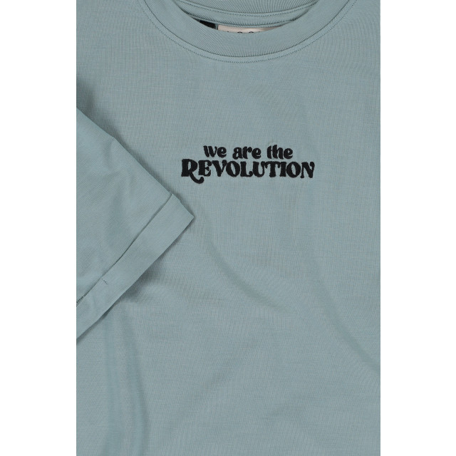 Looxs Revolution Cropped t-shirt rayon aqua voor meisjes in de kleur 2301-5415-351 large