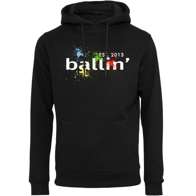 Ballin Est. 2013 Paint splatter hoodie HO-H01003-BLK-L large