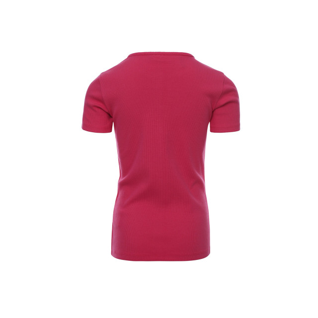 Looxs Revolution Fluo pink rib t-shirt keyholes voor meisjes in de kleur 2311-5433-223 large