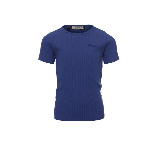 Looxs Revolution Top rib jersey violet blue voor meisjes in de kleur 2311-5416-177 large